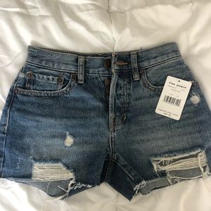 Free People jean ripped shorts